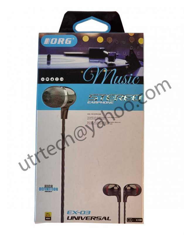 ORG EX03 universal High Definition Earphones UTRTECH